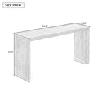 Table d'entrée moderne Okak avec placage en paulownia, console de table au design unique et plateau épais, table d'appoint pour foyer, salon