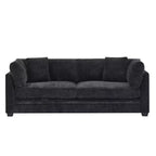 Christopher Knight Home Sany Canapé moderne 3 places en chenille de 212 cm avec accoudoirs évasés et coussins