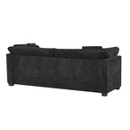 Christopher Knight Home Sany Canapé moderne 3 places en chenille de 212 cm avec accoudoirs évasés et coussins