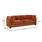 Christopher Knight Home Sany Canapé moderne 3 places en chenille de 212 cm avec accoudoirs évasés et coussins