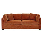 Christopher Knight Home Sany Canapé moderne 3 places en chenille de 212 cm avec accoudoirs évasés et coussins