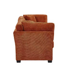 Christopher Knight Home Sany Canapé moderne 3 places en chenille de 212 cm avec accoudoirs évasés et coussins