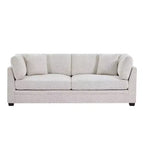 Christopher Knight Home Sany Canapé moderne 3 places en chenille de 212 cm avec accoudoirs évasés et coussins