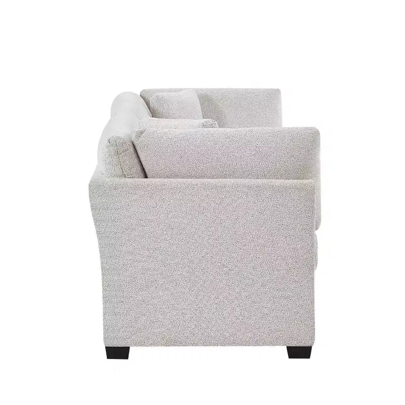 Christopher Knight Home Sany Canapé moderne 3 places en chenille de 212 cm avec accoudoirs évasés et coussins