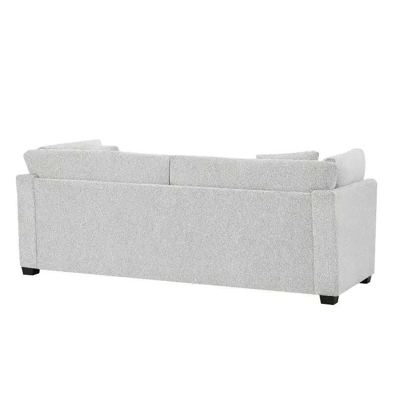 Christopher Knight Home Sany Canapé moderne 3 places en chenille de 212 cm avec accoudoirs évasés et coussins