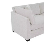 Christopher Knight Home Sany Canapé moderne 3 places en chenille de 212 cm avec accoudoirs évasés et coussins