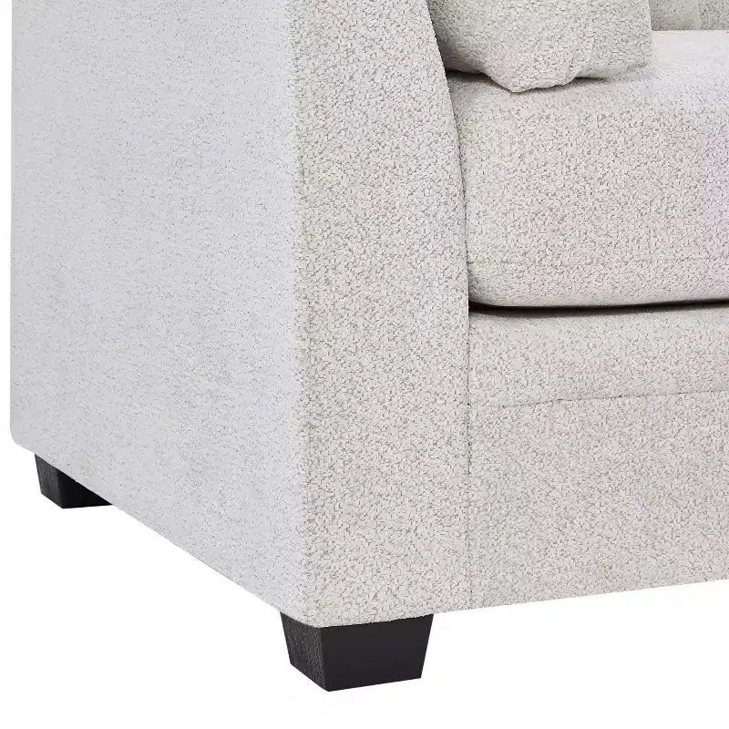 Christopher Knight Home Sany Canapé moderne 3 places en chenille de 212 cm avec accoudoirs évasés et coussins