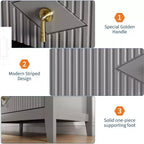 Commode COZONY 42.9 Tall Fluted à 5 tiroirs, commode moderne en bois pour chambre à coucher, meuble de rangement pour salon, couloir