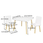 Ensemble table et chaises pour tout-petits, bureau multifonctionnel et 2 chaises pour enfants, table d'étude/jouet/repas au design sûr pour enfants pour salon et chambre d'enfants