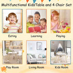 Ensemble table et chaises pour tout-petits, bureau multifonctionnel et 2 chaises pour enfants, table d'étude/jouet/repas au design sûr pour enfants pour salon et chambre d'enfants