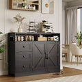 COZONY Farmhouse Sideboard Cabinet with Storage, Buffet Table with Adjustable Shelves, Multi-Functional Kitchen Cabinet for Living Room Dining Room