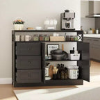 COZONY Armoire buffet de ferme avec rangement, table de buffet avec étagères réglables, armoire de cuisine multifonctionnelle pour salon et salle à manger