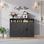 COZONY Armoire buffet de ferme avec rangement, table de buffet avec étagères réglables, armoire de cuisine multifonctionnelle pour salon et salle à manger