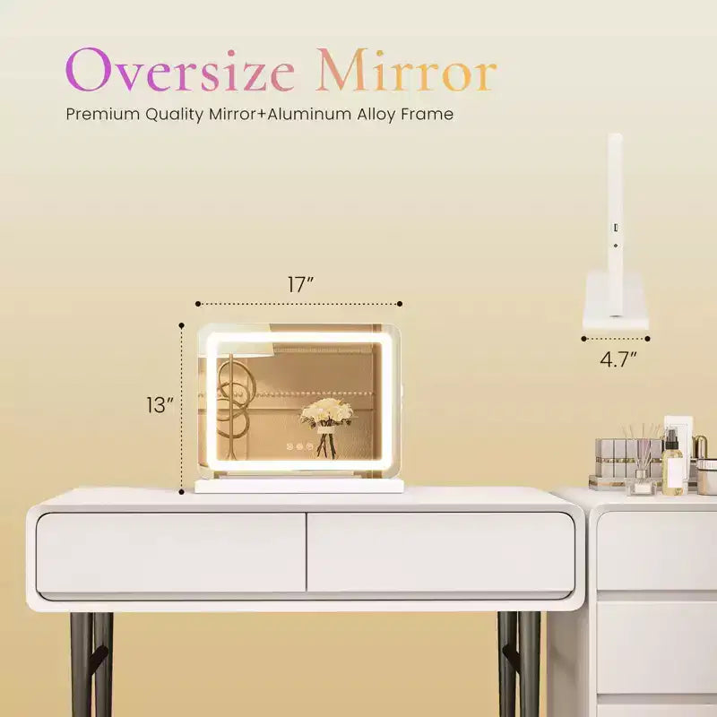 Miroir de courtoisie MAYEERTY avec commande tactile carrée à intensité variable