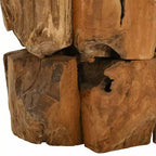 Table basse marron Teck massif Bois flotté Table basse moyenne