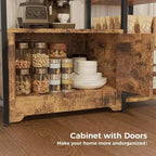 Meuble de bar à café – Petite station de café de ferme de 31,6 pouces avec portes, organisateur de buffet rustique pour la maison, le coin, le bar