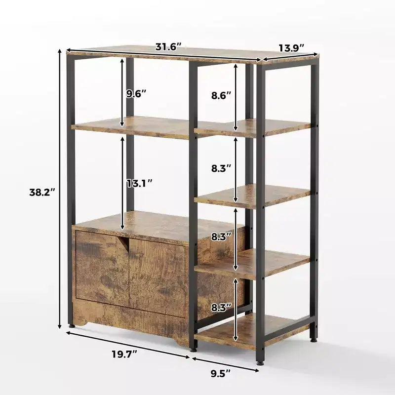 Meuble de bar à café – Petite station de café de ferme de 31,6 pouces avec portes, organisateur de buffet rustique pour la maison, le coin, le bar