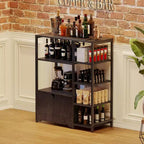 Meuble de bar à café – Petite station de café de ferme de 31,6 pouces avec portes, organisateur de buffet rustique pour la maison, le coin, le bar