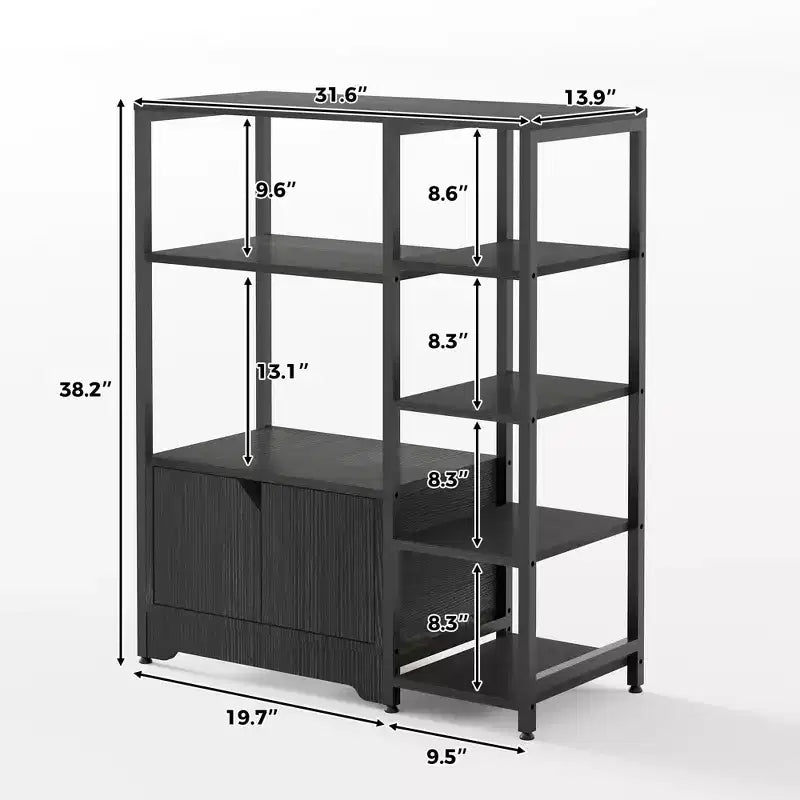 Meuble de bar à café – Petite station de café de ferme de 31,6 pouces avec portes, organisateur de buffet rustique pour la maison, le coin, le bar