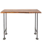 RESTORE Sunset Cedar Solid Live Edge Wood Console Table by Pipe Decor