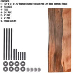 Console de table en bois massif à bord brut Sunset Cedar RESTORE par Pipe Decor