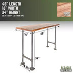 Console de table en bois massif à bord brut Sunset Cedar RESTORE par Pipe Decor