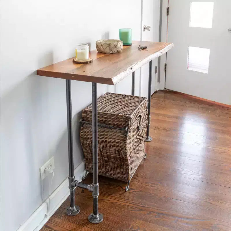 Console de table en bois massif à bord brut Sunset Cedar RESTORE par Pipe Decor