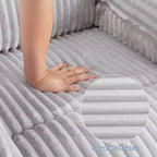 Fauteuil inclinable en velours côtelé, Canapé inclinable manuel avec poignée, accoudoirs rembourrés, rembourrage épais, poche latérale, capacité de 180 kg