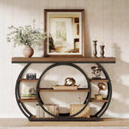 Lantine 47 Console Tables, Table d'entrée industrielle à 5 niveaux, Table de canapé étroite derrière le canapé pour le salon, le couloir, le foyer
