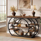 Lantine 47 Console Tables, Table d'entrée industrielle à 5 niveaux, Table de canapé étroite derrière le canapé pour le salon, le couloir, le foyer