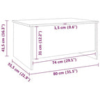 Table basse en bois composite blanc Table basse standard