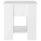 Table basse Blanc brillant Bois d'ingénierie Moyen