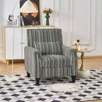 Fauteuil de salon Okak style mi-siècle en tissu rayé avec clous décoratifs, fauteuil d'appoint de lecture pour salons, zones de détente