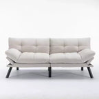 Canapé-lit convertible moderne Homy Casa avec dossier réglable et coussin moelleux, pour salon ou chambre d'amis