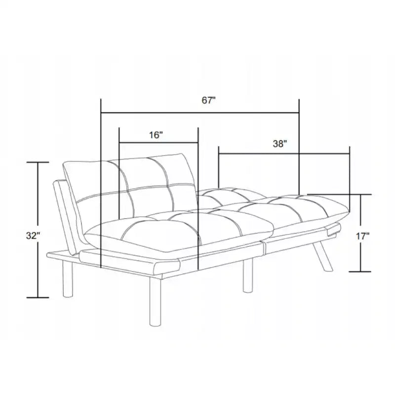 Canapé-lit convertible moderne Homy Casa avec dossier réglable et coussin moelleux, pour salon ou chambre d'amis