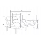 Canapé-lit convertible moderne Homy Casa avec dossier réglable et coussin moelleux, pour salon ou chambre d'amis