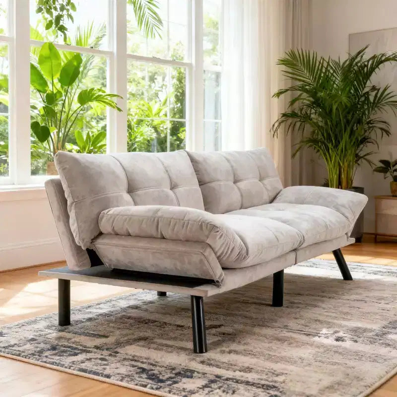 Canapé-lit convertible moderne Homy Casa avec dossier réglable et coussin moelleux, pour salon ou chambre d'amis