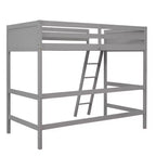 Okak 79.5IN Lit mezzanine pour enfants, taille double, avec échelle, lit double avec barrières de sécurité, cadres de lit pour chambre d'enfants, salle de jeux, salon