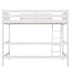 Okak 79.5IN Lit mezzanine pour enfants, taille double, avec échelle, lit double avec barrières de sécurité, cadres de lit pour chambre d'enfants, salle de jeux, salon