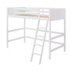 Okak 79.5IN Lit mezzanine pour enfants, taille double, avec échelle, lit double avec barrières de sécurité, cadres de lit pour chambre d'enfants, salle de jeux, salon