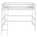 Okak 79.5IN Lit mezzanine pour enfants, taille double, avec échelle, lit double avec barrières de sécurité, cadres de lit pour chambre d'enfants, salle de jeux, salon