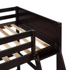 Okak 79.5IN Lit mezzanine pour enfants, taille double, avec échelle, lit double avec barrières de sécurité, cadres de lit pour chambre d'enfants, salle de jeux, salon