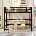 Okak 79.5IN Lit mezzanine pour enfants, taille double, avec échelle, lit double avec barrières de sécurité, cadres de lit pour chambre d'enfants, salle de jeux, salon