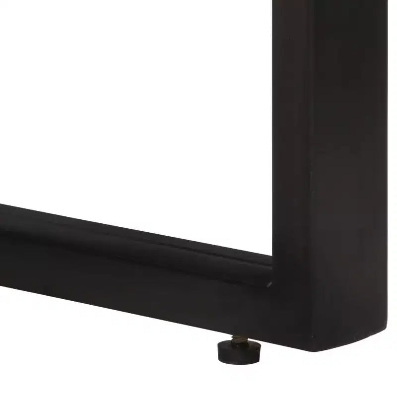 Bureau Marron Bois d'acacia massif, Acier poudré Bureau moyen