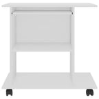 Bureau informatique blanc bois d'ingénierie compact coulissant