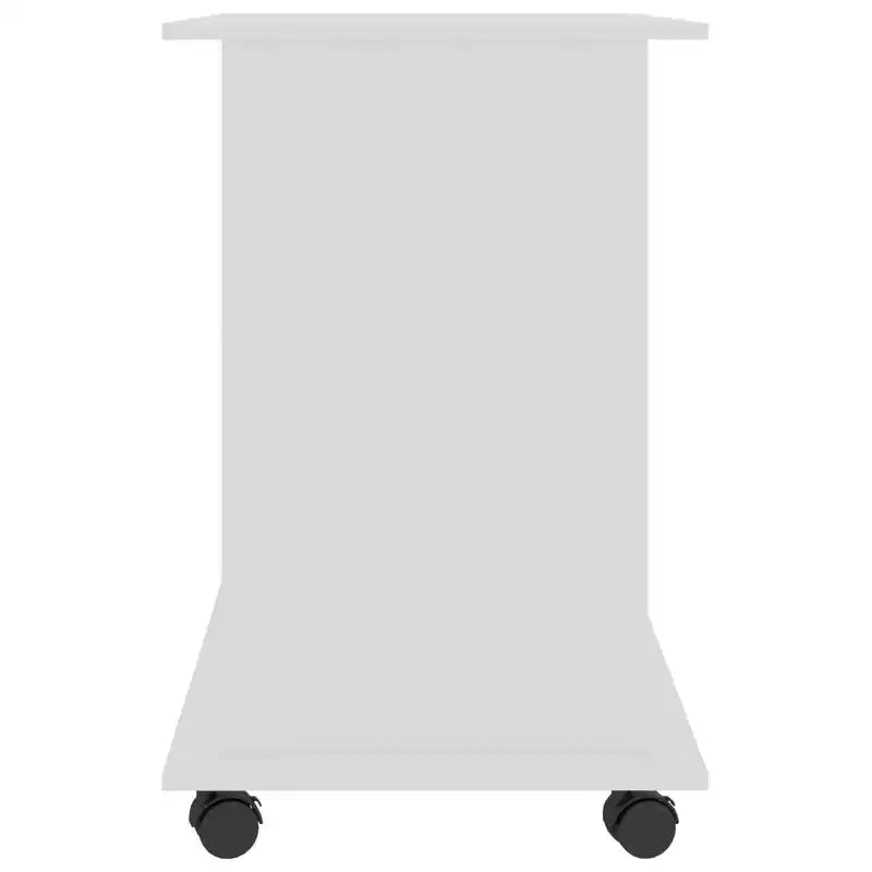 Bureau informatique blanc bois d'ingénierie compact coulissant
