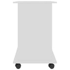 Bureau informatique blanc bois d'ingénierie compact coulissant