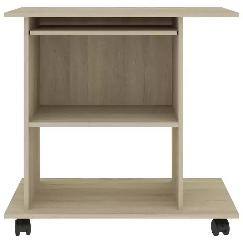 Bureau informatique Chêne Sonoma Bois d'ingénierie Compact Coulissant