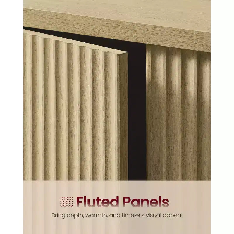 Meuble Mural avec Portes Cannelées, Rangement au-dessus des Toilettes de 60x73 cm avec Étagère Réglable et Barre Porte-Serviettes, Chêne Beige