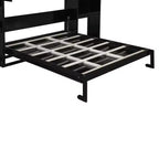 Lit escamotable Queen Size peu encombrant avec bureau, coiffeuse avec miroir et armoires - ModernLuxe